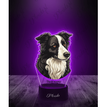 Lampka LED 3D Plexido z Nadrukiem Pies Border Collie - 3