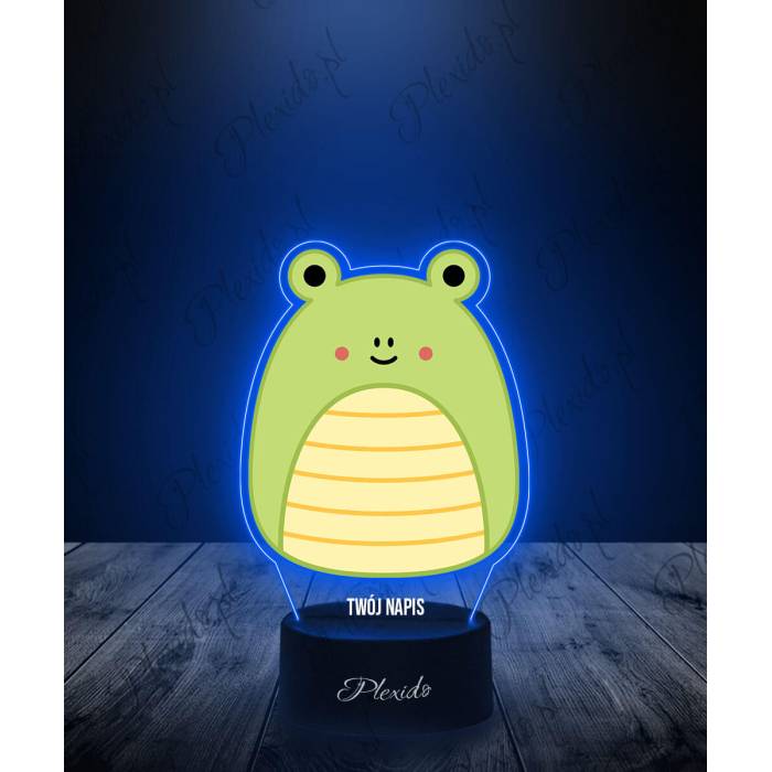 Lampka LED 3D Plexido z Nadrukiem Squishmallows Żaba - 1