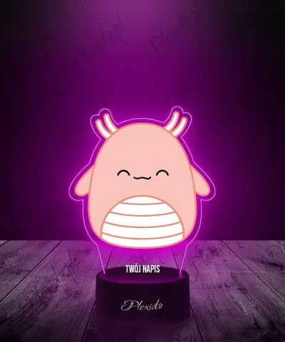 Lampka LED 3D Plexido z Nadrukiem Axolotl Squishmallows - 1