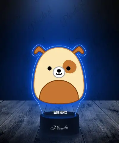 Lampka LED 3D Plexido z Nadrukiem Squishmallows Pies - 1