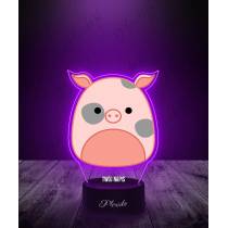 Lampka LED 3D Plexido z Nadrukiem Squishmallows Świnka - 1