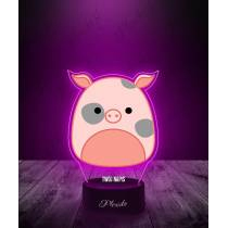 Lampka LED 3D Plexido z Nadrukiem Squishmallows Świnka - 2