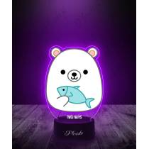 Lampka LED 3D Plexido z Nadrukiem Squishmallows Niedźwiadek - 1