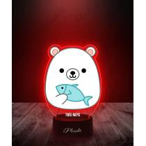 Lampka LED 3D Plexido z Nadrukiem Squishmallows Niedźwiadek - 3