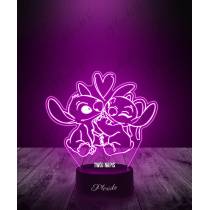 Lampka LED 3D Plexido Stich i Angel Bajka - 1