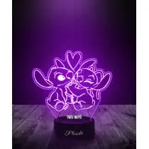 Lampka LED 3D Plexido Stich i Angel Bajka - 2