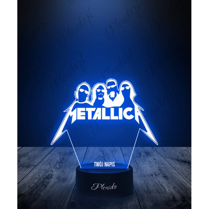 Lampka LED 3D Plexido Muzyka Metallica - 1