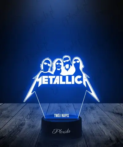 Lampka LED 3D Plexido Muzyka Metallica - 1