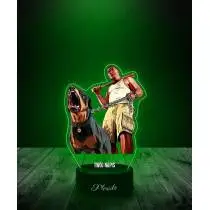 Lampka LED 3D Plexido z Nadrukiem Gra GTA V Franklin i Chop - 2