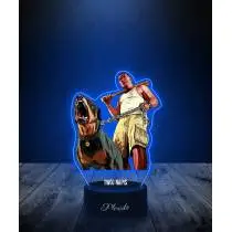 Lampka LED 3D Plexido z Nadrukiem Gra GTA V Franklin i Chop - 3