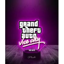 Lampka LED 3D Plexido z Nadrukiem Gra GTA Vice City Logo - 1