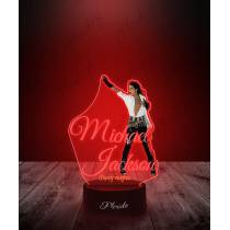 Lampka LED 3D Plexido z Nadrukiem Michael Jackson Piosenkarz - 3