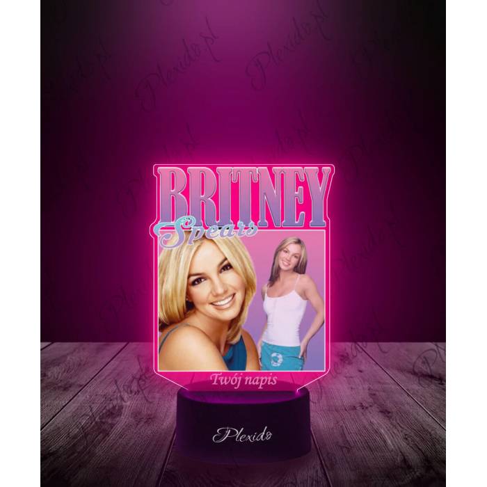 Lampka LED 3D Plexido z Nadrukiem Piosenkarka Britney Spears - 1