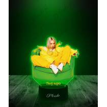 Lampka LED 3D Plexido z Nadrukiem Piosenkarka Billie Eilish - 1