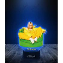 Lampka LED 3D Plexido z Nadrukiem Piosenkarka Billie Eilish - 3