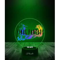 Lampka LED 3D Plexido z Nadrukiem Gra Final Fantasy Logo - 1