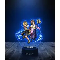 Lampka LED 3D Plexido z Nadrukiem Final Fantasy X Yuna i Tidus - 3