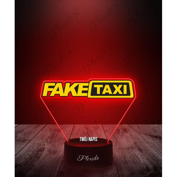 Lampka LED 3D Plexido z Nadrukiem Fake Taxi - 1