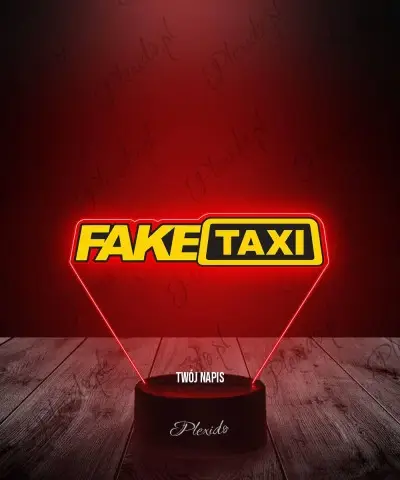 Lampka LED 3D Plexido z Nadrukiem Fake Taxi - 1