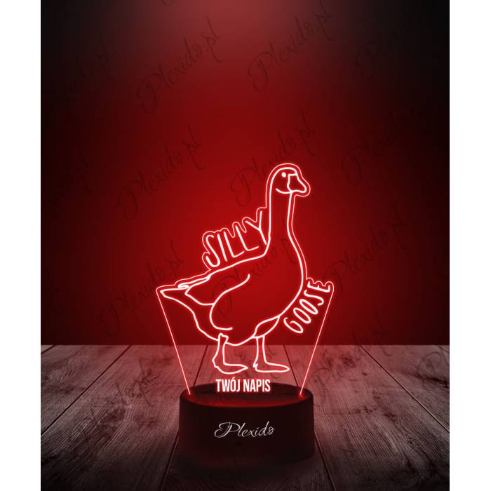 Lampka LED 3D Plexido Prezent Gęś Silly Goose - 1