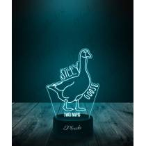 Lampka LED 3D Plexido Prezent Gęś Silly Goose - 3