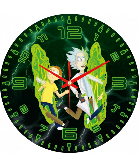 Zegar Ścienny dla Dzieci Plexido Rick and Morty Podróż w Czasie - 2
