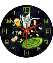 Zegar Ścienny dla Dzieci Plexido Rick and Morty Koty - 1