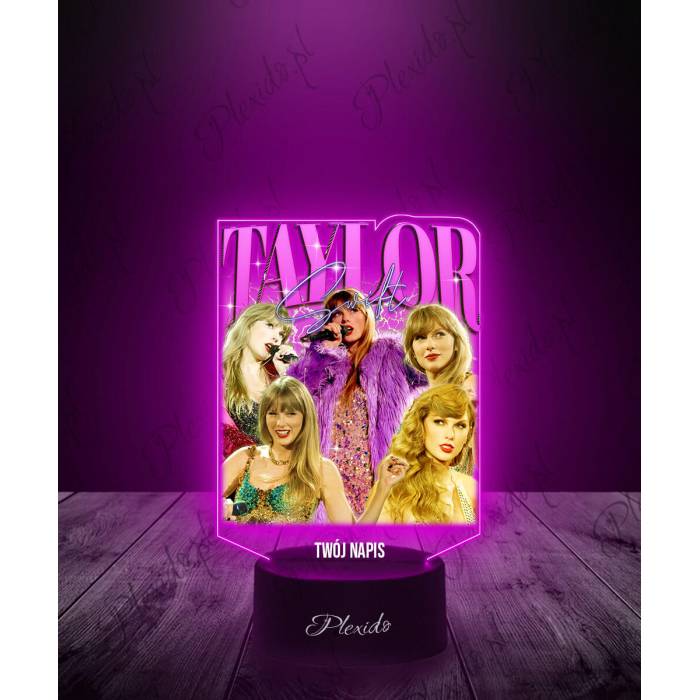 Lampka LED 3D Plexido z Nadrukiem Taylor Swift Piosenkarka - 1