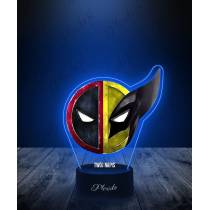 Lampka LED 3D Plexido z Nadrukiem Film Deadpool i Wolverine - 1