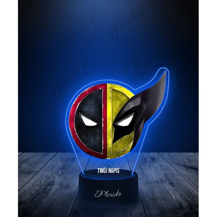 Lampka LED 3D Plexido z Nadrukiem Film Deadpool i Wolverine - 1