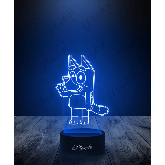 Lampka LED 3D Plexido Prezent Bajka Bluey - 1