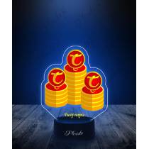 Lampka LED 3D Plexido z Nadrukiem Gra Tibia Coins - 1