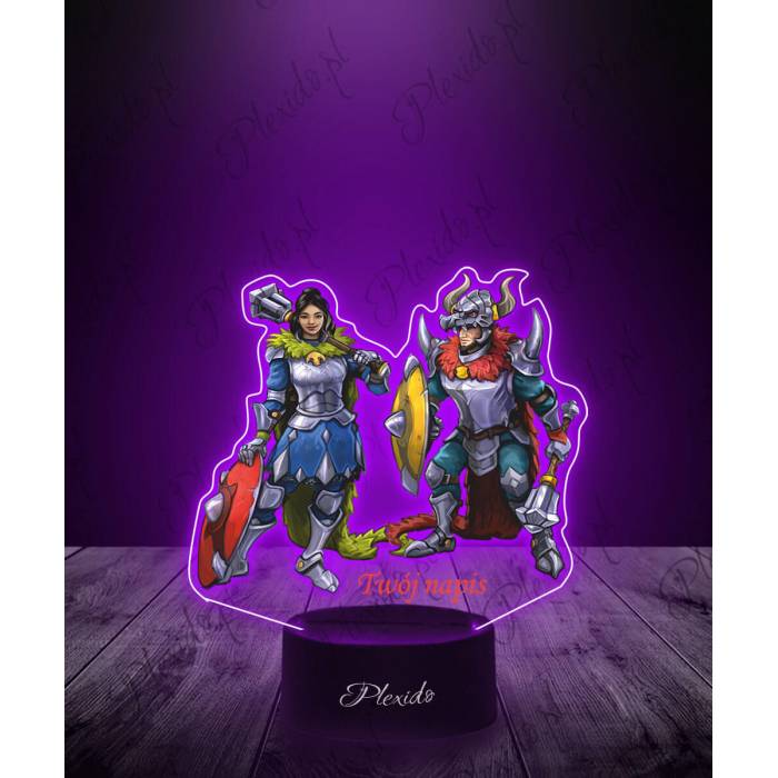 Lampka LED 3D Plexido z Nadrukiem Tibia Dragon Knight - 1