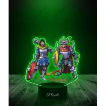 Lampka LED 3D Plexido z Nadrukiem Tibia Dragon Knight - 2