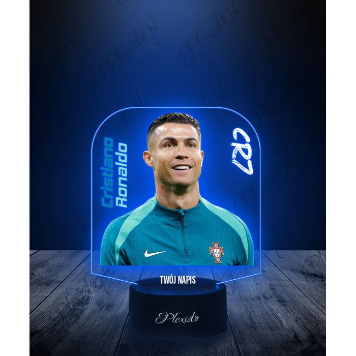 Lampka LED 3D Plexido z Nadrukiem Cristiano Ronaldo Piłkarz - 1