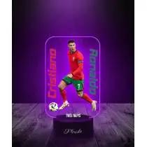 Lampka LED 3D Plexido z Nadrukiem Cristiano Ronaldo Sportowiec - 3