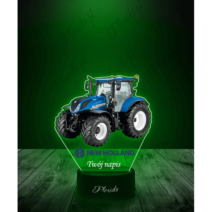 Lampka LED 3D Plexido z Nadrukiem Traktor New Holland T7 SWB - 1