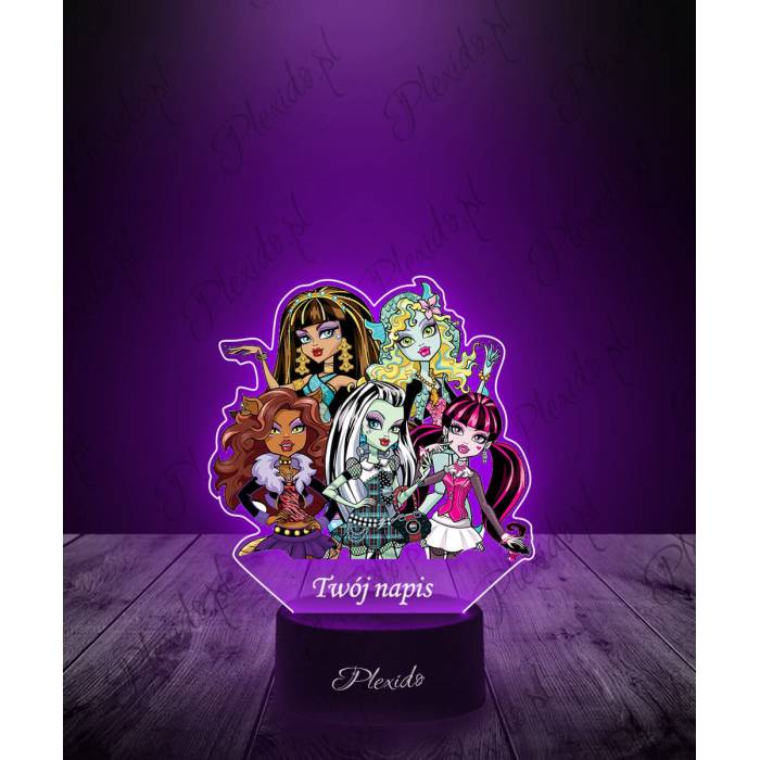 Lampka LED 3D Plexido z Nadrukiem Bajka Monster High - 1