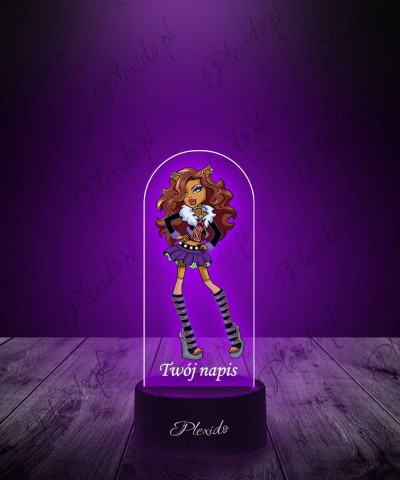 Lampka LED 3D Plexido z Nadrukiem Monster High Clawdeen Wolf - 1