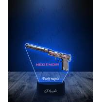 Lampka LED 3D Plexido z Nadrukiem CSGO Skin USP-S Neo Noir - 1