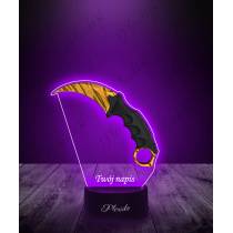 Lampka LED 3D Plexido z Nadrukiem CSGO Karambit Tiger Tooth - 1