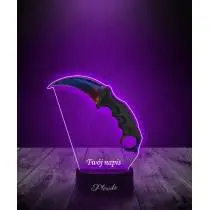 Lampka LED 3D Plexido z Nadrukiem CSGO Karambit Marble Fade - 1