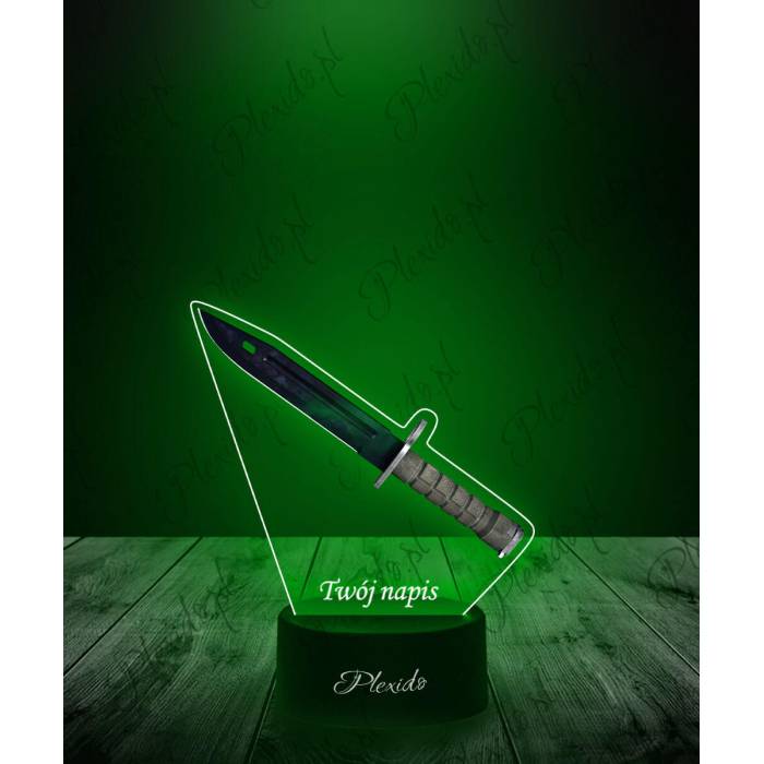 Lampka LED 3D Plexido z Nadrukiem CSGO Bayonet Gamma Doppler Phase - 1