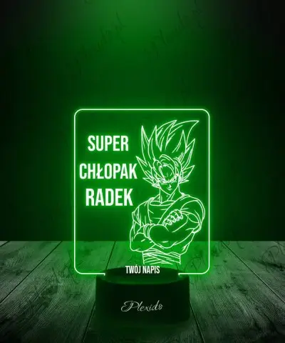 Lampka LED 3D Plexido Prezent Dzień Chłopaka Dragon Ball Goku - 1