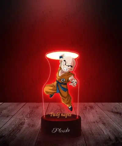 Lampka LED 3D Plexido z Nadrukiem Anime Dragon Ball Dima Krillin - 1