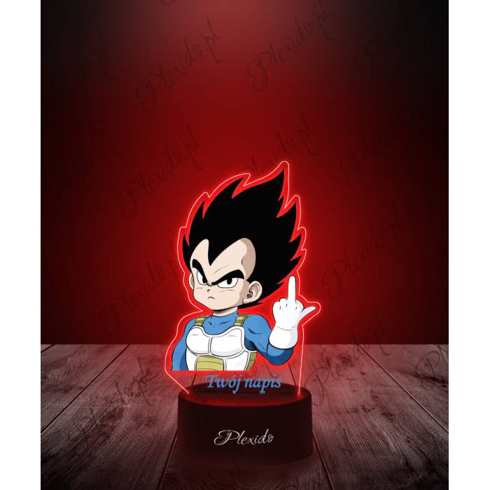 Lampka LED 3D Plexido z Nadrukiem Prezent Anime Dragon Ball Daima Vegeta - 1