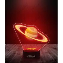 Lampka LED 3D Plexido z Nadrukiem Prezent Planeta Saturn - 2