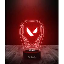 Lampka LED 3D Plexido Prezent Valorant Maska Logo - 1