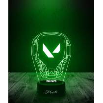 Lampka LED 3D Plexido Prezent Valorant Maska Logo - 2