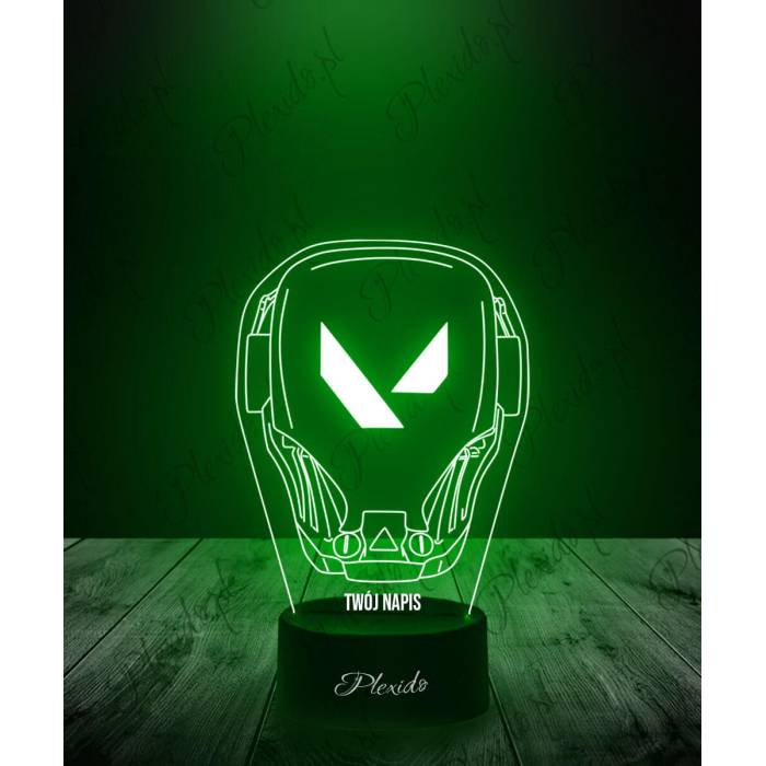 Lampka LED 3D Plexido Prezent Valorant Maska Logo - 2